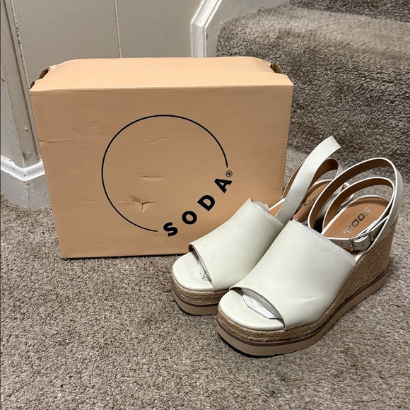 Soda Cream Wedge Sandals for Women - Picture 1 of 2